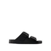 Balenciaga Svart Läder Söndag Sandaler Black, Dam