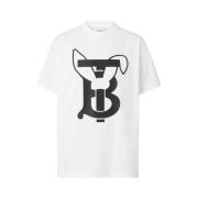 Burberry Kanin Logo T-shirt White, Herr