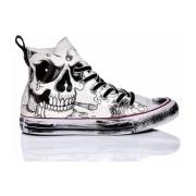 Converse Handgjorda Vita Svarta Sneakers Multicolor, Herr