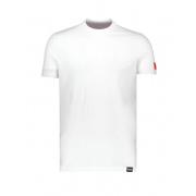 Dsquared2 Crewneck stretch bomull T-shirt, slim fit. Röd lapp med boks...