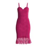 Guess Fuchsia Macramè Midi Klänning Pink, Dam