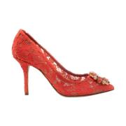 Dolce & Gabbana Korallröda häl sandaler Red, Dam