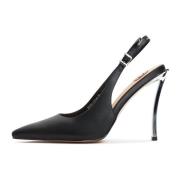 Cesare Gaspari Metallic Stiletto Heel Pumps - Svart Black, Dam