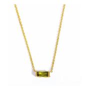 Dansk Copenhagen August Birthstone Halsband 18K Guldplätering Yellow, ...