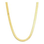 Dansk Copenhagen Trendig Snake Chain Halsband Guldpläterad Yellow, Dam