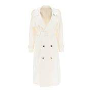 Burberry Silke Trenchcoat White, Dam