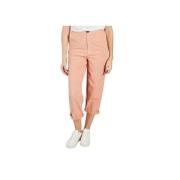 Bellerose Nude Bomull Linne Straight Leg Byxor Orange, Dam