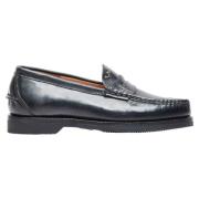 visvim Läder Penny Strap Loafers Black, Herr