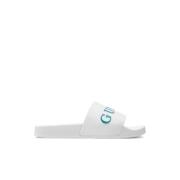 Guess Platta PVC-tofflor med logorelief White, Herr