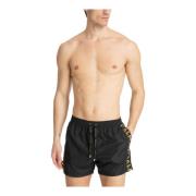 Balmain Dragsko Simshorts Enfärgad Logga Fickor Black, Herr