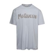 Alexander McQueen T-Shirts Blue, Herr