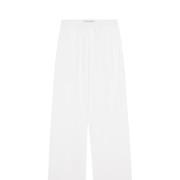 Róhe Bomull Wide Leg Byxor White, Herr