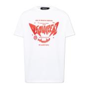 Dsquared2 T-shirt med logotyp White, Herr