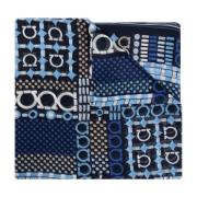 Salvatore Ferragamo Sidenscarf Blue, Dam