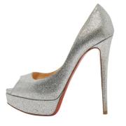 Christian Louboutin Pre-owned Pre-owned Tyg klackskor Gray, Dam