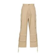 Represent Sand Brown Wide Leg Trousers Beige, Herr