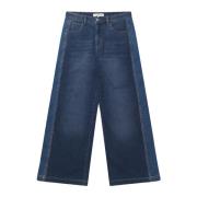 Munthe Vida Ben Jeans med Dekorativa Dragkedjor Blue, Dam