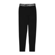 Dolce & Gabbana Logo Leggings Black, Dam