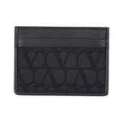 Valentino Garavani Monogram Korthållare Läderkant Black, Herr