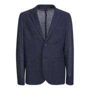 Harris Wharf London Blå Bicolor Frisé Blazer Blue, Herr