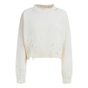 Marni Oredig bomullscropped jumper White, Dam