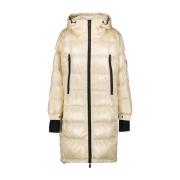 Moncler Lång dunjacka med huva Beige, Dam