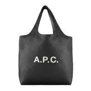 A.p.c. Svart Unisex Läder Tote Väska Black, Unisex