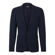 Hugo Boss Blå Seersucker Jacka Slim Fit Blue, Herr