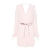 Max Mara Blush Pink Plissé Effekt Klänning Pink, Dam