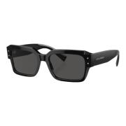 Dolce & Gabbana Fyrkantiga solglasögon Minimalistisk stil Svart Black,...
