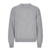 Colorful Standard Heather Grey Merino Wool Crew Sweater Gray, Herr