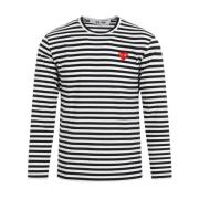 Comme des Garçons Play Svart Långärmad T-shirt Black, Herr