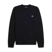 Fred Perry Grafisk Laurel Tröja Svart Black, Herr