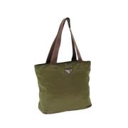 Prada Vintage Pre-owned Nylon prada-vskor Green, Dam