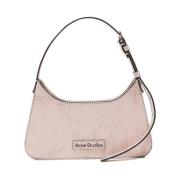 Acne Studios Rosa Micro Platt Läder Väska Pink, Dam