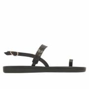 Ancient Greek Sandals Handgjorda Lädersandaler Kamara Black, Dam