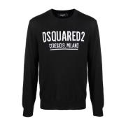 Dsquared2 Svart Herr Sweatshirt Pullover Black, Herr