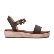 Michael Kors Richie Logo Platform Espadrillesandaler Brown, Dam