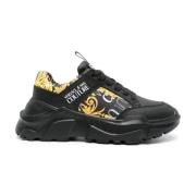 Versace Jeans Couture Svart Guld Speedtrack Sneakers Black, Herr