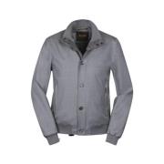 Moorer Ultra-fine Flannel Silk Bomberjacka Gray, Herr