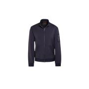 Moorer Interlock Full Zip Top Blue, Herr