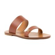 Dee Ocleppo Läder Platt Sandal Brown, Dam