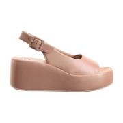 Högl Beige Platta Sandaler för Kvinnor Pink, Dam