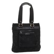 Salvatore Ferragamo Pre-owned Pre-owned Canvas totevskor Black, Dam