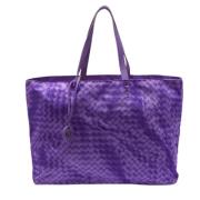 Bottega Veneta Vintage Pre-owned Laeder totevskor Purple, Dam