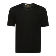 Hindustrie Svart Halv-Ärm Lättviktig T-Shirt Black, Herr