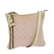 Gucci Vintage Pre-owned Canvas axelremsvskor Pink, Dam