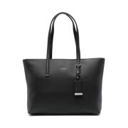 Calvin Klein Svart Toteväska Kvinnors Stilren Black, Dam