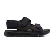 Camper Svarta avslappnade öppna sandaler - Herrs platta sandaler Black...