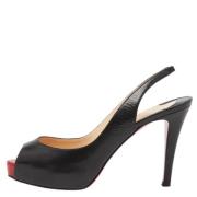 Christian Louboutin Pre-owned Pre-owned Laeder sandaler Black, Dam